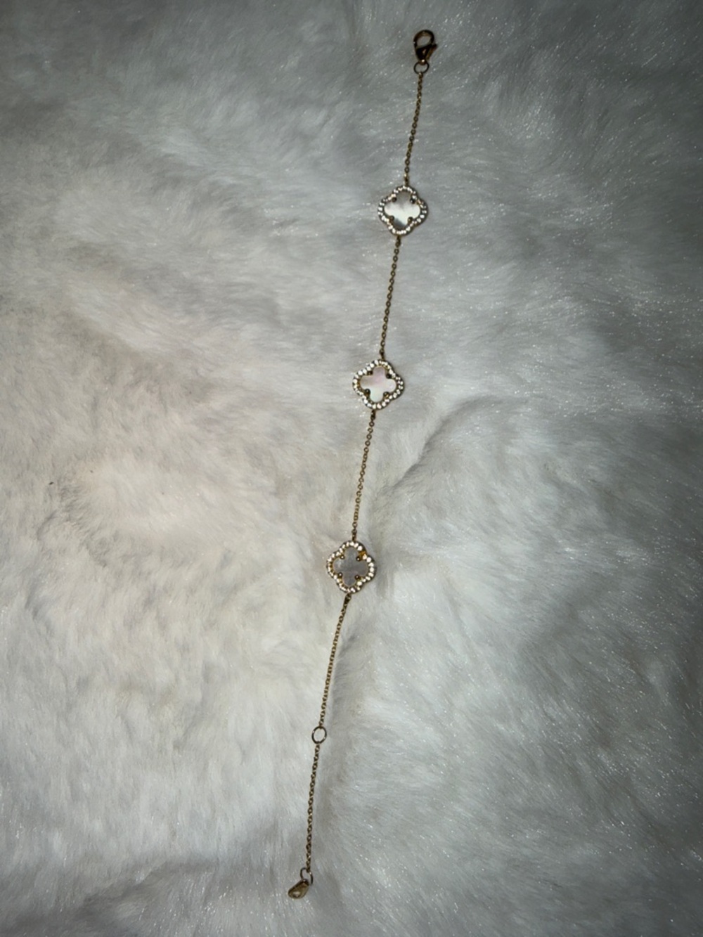 Delicate Gold Clover Link Bracelet - Women Accessories